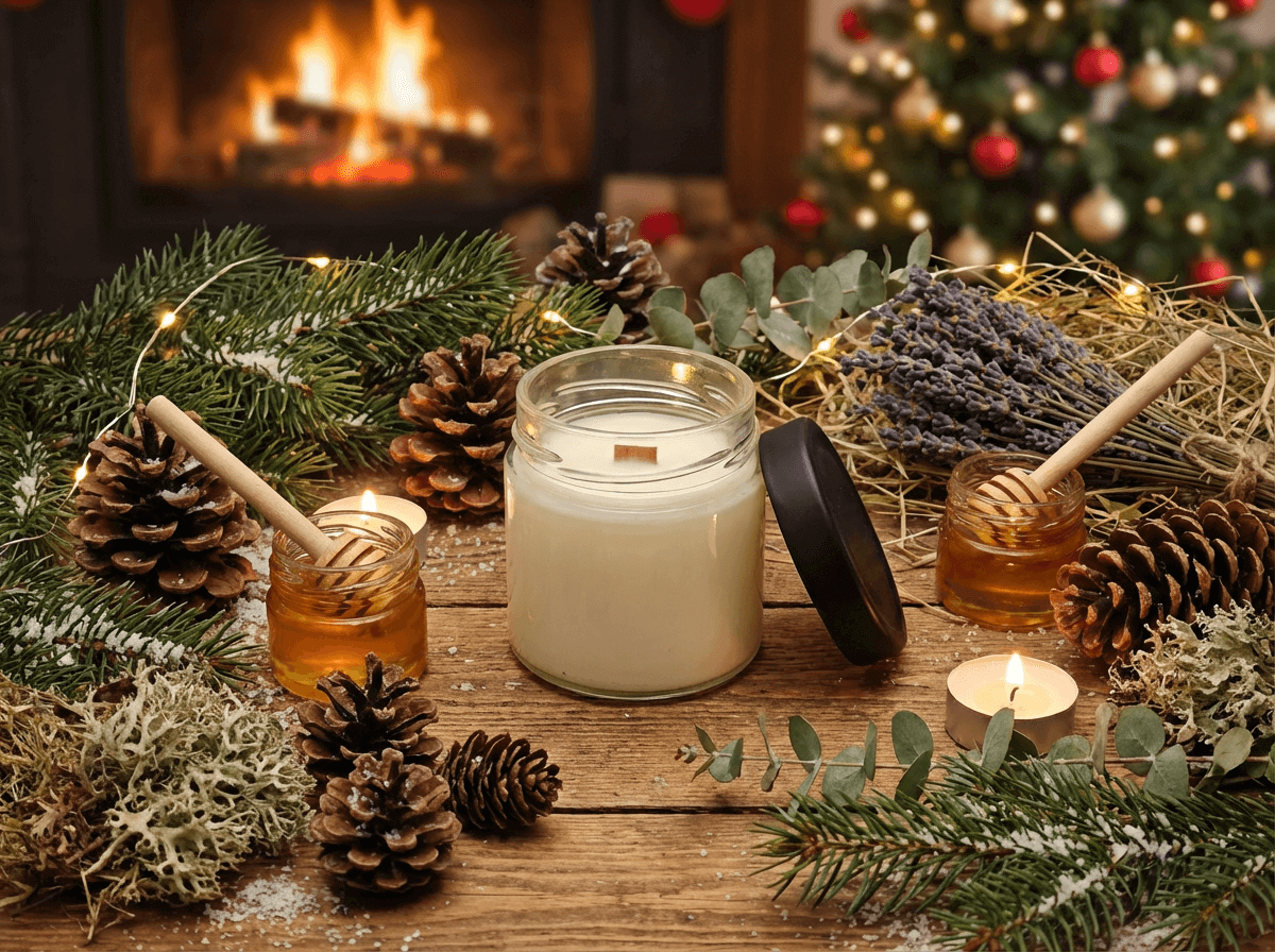 Fenyőtoboz és méz